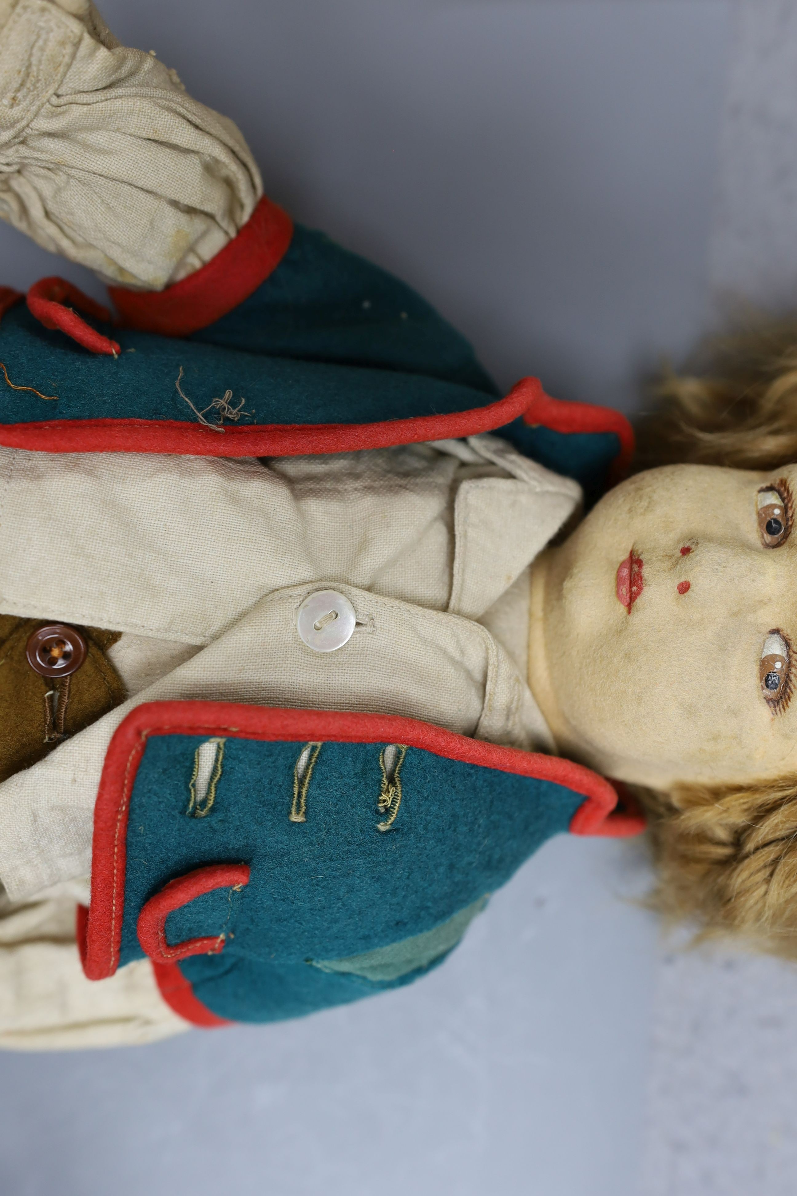 A Lenci felt mountaineer doll, 46cm